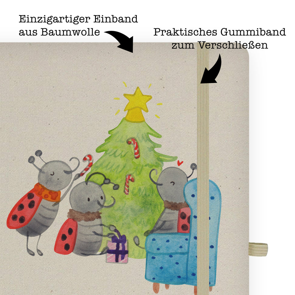 Baumwoll Notizbuch Weihnachten Smörle Notizen, Eintragebuch, Tagebuch, Notizblock, Adressbuch, Journal, Kladde, Skizzenbuch, Notizheft, Schreibbuch, Schreibheft, Winter, Weihnachten, Weihnachtsdeko, Nikolaus, Advent, Heiligabend, Wintermotiv, Weihnachtsbaum, Geschenk, Pfefferminzstange, Tannennadeln