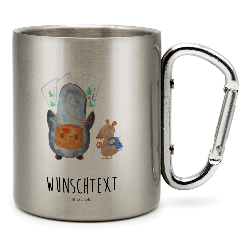 Personalisierter Edelstahlbecher Pinguin & Maus Wanderer Personalisierte Edelstahltasse, Personalisierter Edelstahlbecher, Personalisierter Outdoor Becher, Personalisierte Outdoor Tasse, Pinguin, Pinguine, Abenteurer, Abenteuer, Roadtrip, Ausflug, Wanderlust, wandern