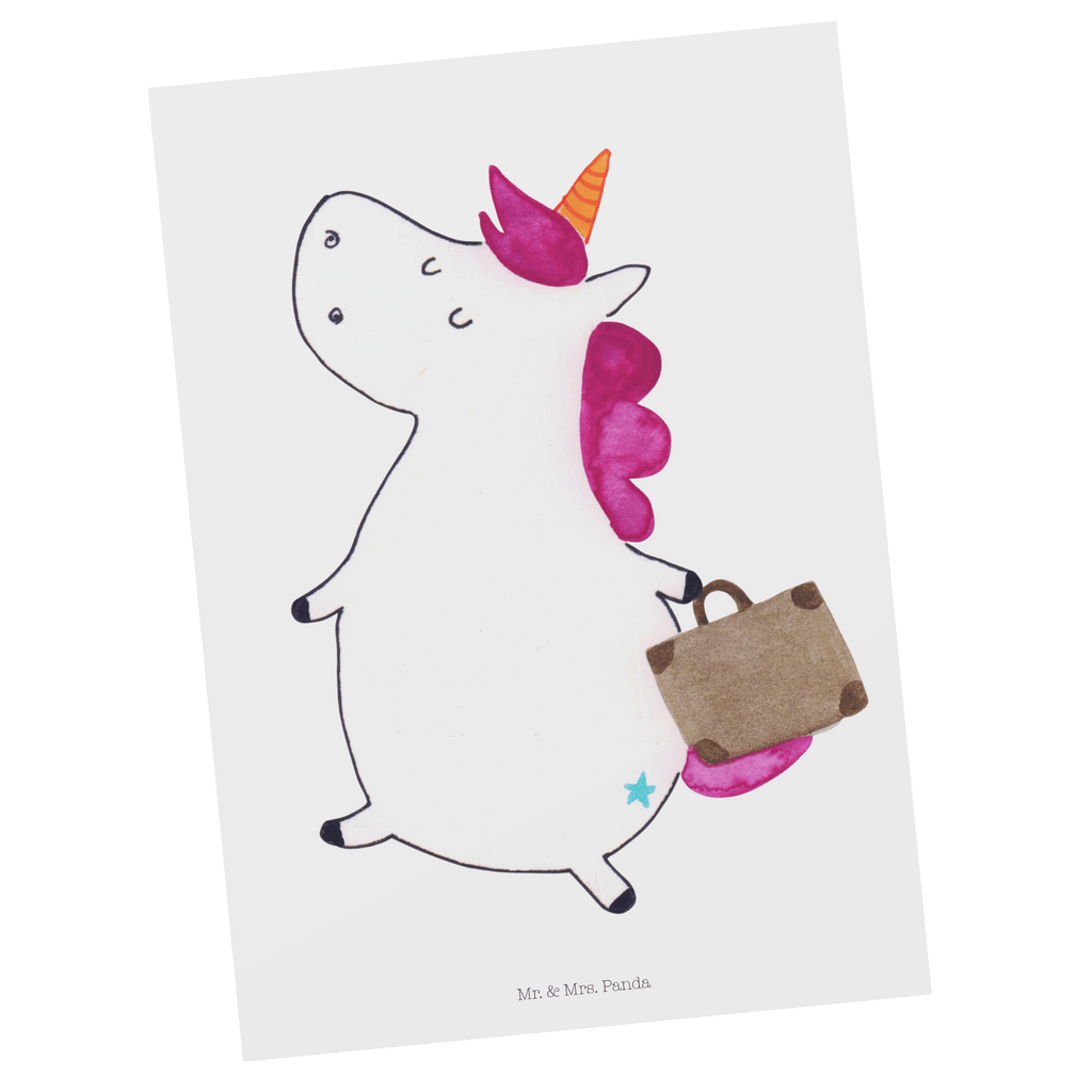 Postkarte Einhorn Koffer Postkarte, Karte, Geschenkkarte, Grußkarte, Einladung, Ansichtskarte, Geburtstagskarte, Einladungskarte, Dankeskarte, Ansichtskarten, Einladung Geburtstag, Einladungskarten Geburtstag, Einhorn, Einhörner, Einhorn Deko, Pegasus, Unicorn, unicorn, Koffer, Verreisen, Reise, Gepäck, Abenteuer, Erwachsen, Kind, albern, Spaß, lustig, witzig