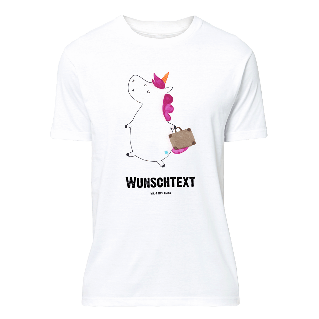 Personalisiertes T-Shirt Einhorn Koffer T-Shirt Personalisiert, T-Shirt mit Namen, T-Shirt mit Aufruck, Männer, Frauen, Wunschtext, Bedrucken, Einhorn, Einhörner, Einhorn Deko, Pegasus, Unicorn, unicorn, Koffer, Verreisen, Reise, Gepäck, Abenteuer, Erwachsen, Kind, albern, Spaß, lustig, witzig