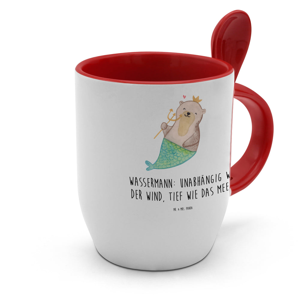 Tasse mit Löffel Wassermann Astrologie Tasse, Kaffeetasse, Tassen, Tasse mit Spruch, Kaffeebecher, Tasse mit Löffel, Tierkreiszeichen, Sternzeichen, Horoskop, Astrologie, Aszendent, Wassermann, Geburtstagsgeschenk, Geschenk