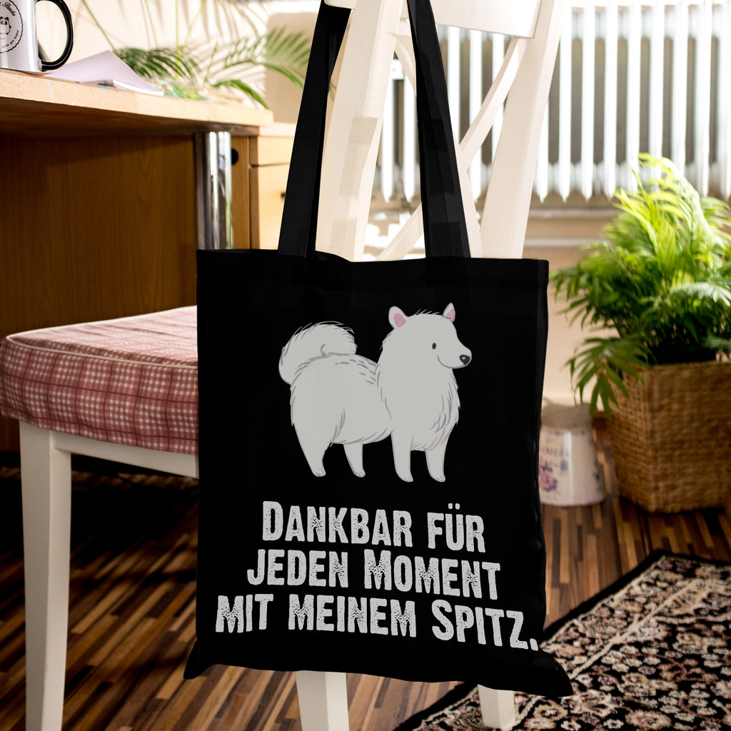 Tragetasche Spitz Moment Beuteltasche, Beutel, Einkaufstasche, Jutebeutel, Stoffbeutel, Tasche, Shopper, Umhängetasche, Strandtasche, Schultertasche, Stofftasche, Tragetasche, Badetasche, Jutetasche, Einkaufstüte, Laptoptasche, Hund, Hunderasse, Rassehund, Hundebesitzer, Geschenk, Tierfreund, Schenken, Welpe, Spitz