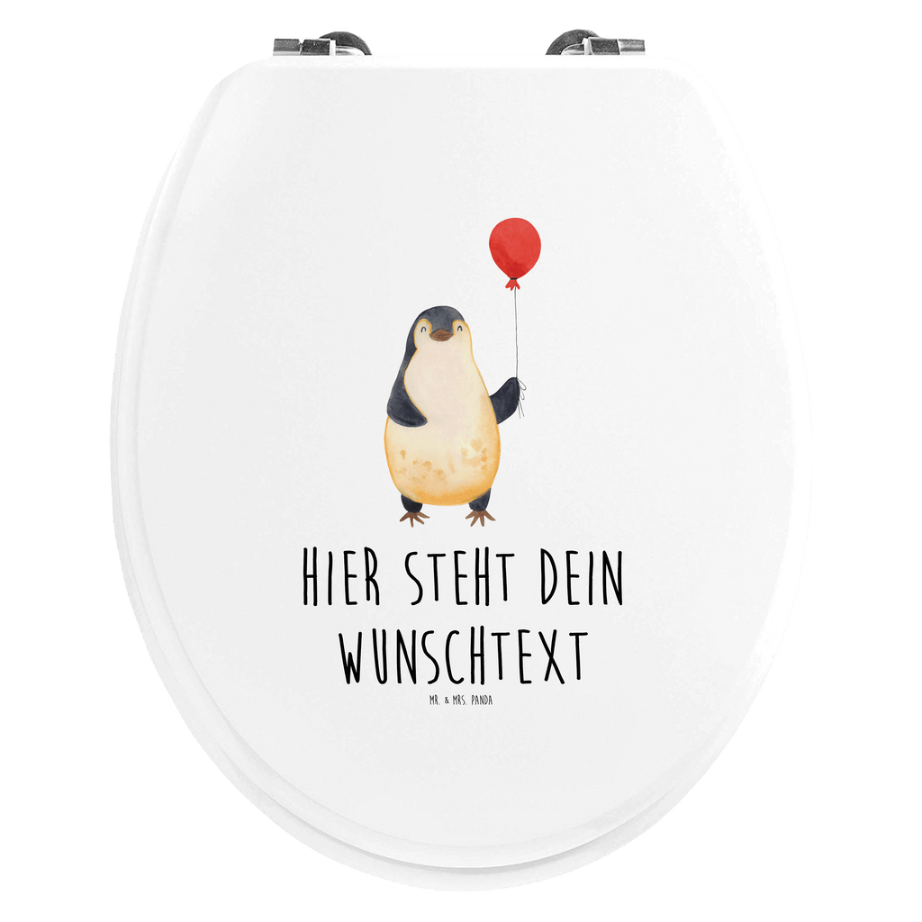 Personalisierter WC Sitz Motiv Pinguin Luftballon Personalisierte Klobrille, Personalisierter Klodeckel, Personalisierter Toilettendeckel, Personalisierter WC-Sitz, Toilettendeckel mit Namen, WC Sitz mit Namen, Pinguin, Pinguine, Luftballon, Tagträume, Lebenslust, Geschenk Freundin, Geschenkidee, beste Freundin, Motivation, Neustart, neues Leben, Liebe, Glück