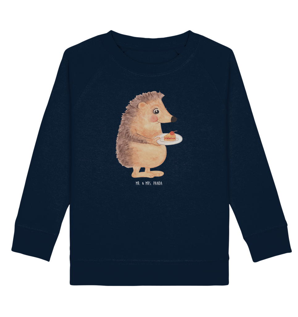 Organic Kinder Pullover Igel mit Kuchenstück Kinder Pullover, Kinder Sweatshirt, Jungen, Mädchen, Tiermotive, Gute Laune, lustige Sprüche, Tiere, Igel, Essen Spruch, Kuchen, Backen Geschenk, Kuchen backen, Einladung Party, Geburtstagskuchen, Torte