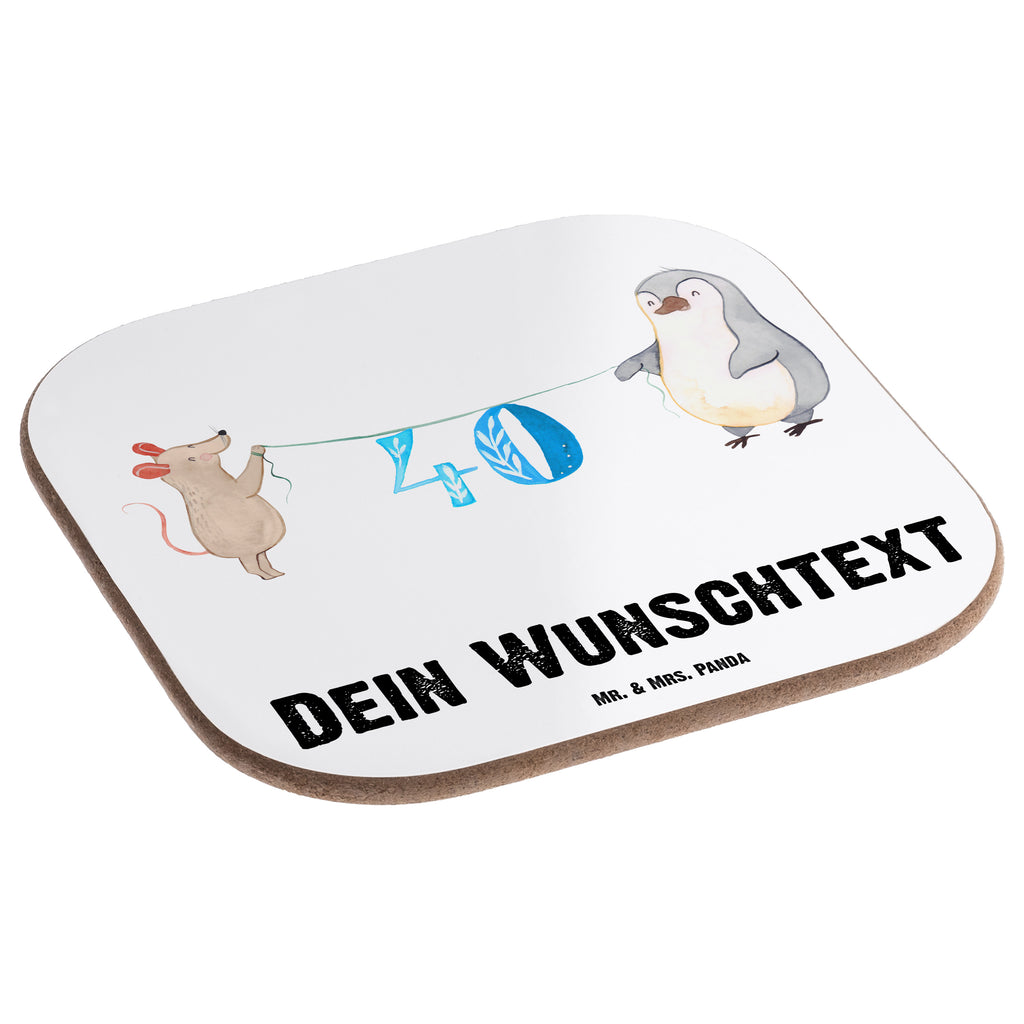 Personalisierte Untersetzer 40. Geburtstag Maus Pinguin Personalisierte Untersetzer, PErsonalisierte Bierdeckel, Personalisierte Glasuntersetzer, Peronalisierte Untersetzer Gläser, Personalisiert Getränkeuntersetzer, Untersetzer mit Namen, Bedrucken, Personalisieren, Namensaufdruck, Geburtstag, Geburtstagsgeschenk, Geschenk, Party, Feiern, Torte, Kuchen