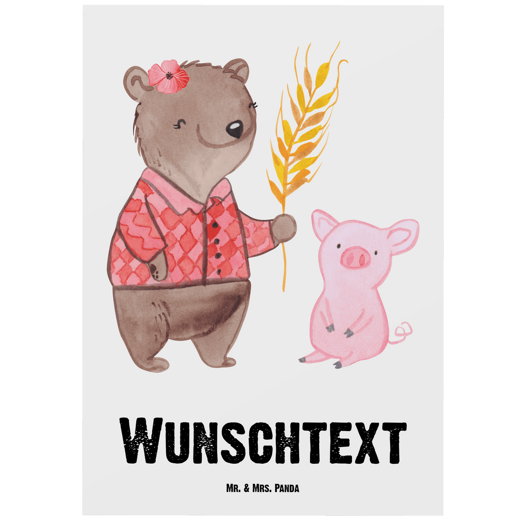 Personalisierte Postkarte Bäuerin mit Herz Postkarte mit Namen, Postkarte bedrucken, Postkarte mit Wunschtext, Postkarte personalisierbar, Geschenkkarte mit Namen, Grußkarte mit Namen, Karte mit Namen, Einladung mit Namen, Ansichtskarte mit Namen, Geschenkkarte mit Wunschtext, Grußkarte mit Wunschtext, Karte mit Wunschtext, Einladung mit Wunschtext, Ansichtskarte mit Wunschtext, Beruf, Ausbildung, Jubiläum, Abschied, Rente, Kollege, Kollegin, Geschenk, Schenken, Arbeitskollege, Mitarbeiter, Firma, Danke, Dankeschön, Landwirtin, Bäuerin, Tierwirtin, Agronomin, Farmerin, Bauernhof