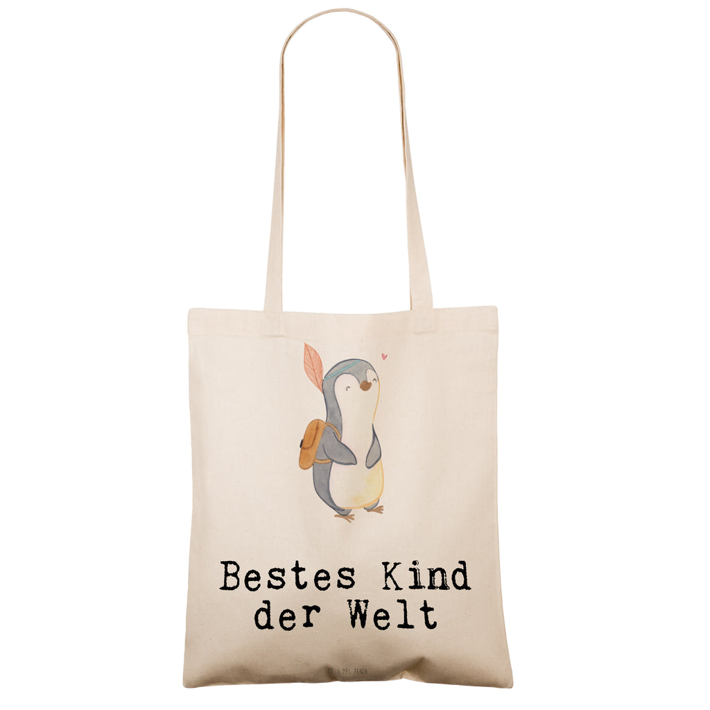 Tragetasche Pinguin Bestes Kind der Welt Beuteltasche, Beutel, Einkaufstasche, Jutebeutel, Stoffbeutel, Tasche, Shopper, Umhängetasche, Strandtasche, Schultertasche, Stofftasche, Tragetasche, Badetasche, Jutetasche, Einkaufstüte, Laptoptasche, für, Dankeschön, Geschenk, Schenken, Geburtstag, Geburtstagsgeschenk, Geschenkidee, Danke, Bedanken, Mitbringsel, Freude machen, Geschenktipp, Kinder, Kind, Kid, Kids, Kiddy, Bestes, Tochter, Sohn, Nachwuchs, Geburt, Liebling, Taufe