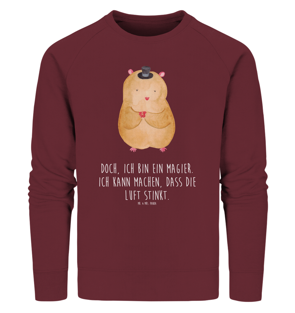 Organic Pullover Hamster Hut Pullover, Pullover Männer, Pullover Frauen, Sweatshirt, Sweatshirt Männer, Sweatshirt Frauen, Unisex, Tiermotive, Gute Laune, lustige Sprüche, Tiere, Hamster, Hut, Magier, Zylinder, Zwerghamster, Zauberer