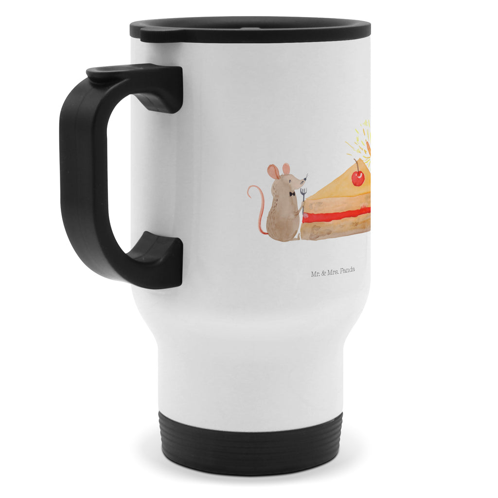 Thermobecher Mäuse Kuchen Thermobecher, To Go Becher, Thermotasse, Kaffeebecher, Isolierbecher, Thermobecher To Go, Warmhaltetasse, Edelstahlbecher, Reisebecher, Tasse mit Deckel, Thermobecher für 400 ml, Kaffeetasse zum Mitnehmen, Tasse zum Mitnehmen, Spülmaschinenfest, Geburtstag, Geburtstagsgeschenk, Geschenk, Kuchen, Maus, Mäuse, Party, Leben, Glück