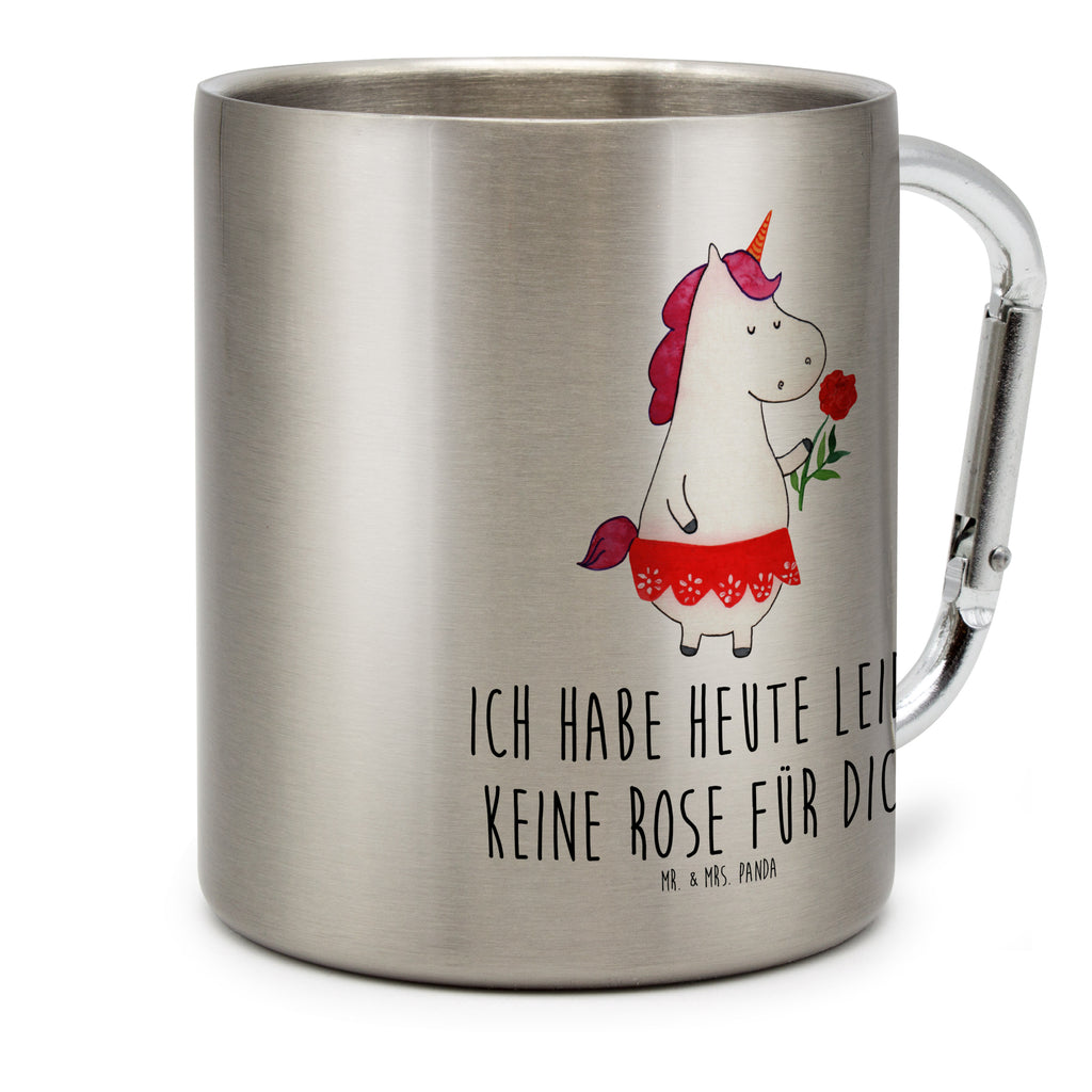 Edelstahlbecher Einhorn Dame Edelstahltasse, Karabiner, Edelstahlbecher, Outdoor, Camping, Tasse, Becher, Einhorn, Einhörner, Einhorn Deko, Pegasus, Unicorn, Dame, Lady, feine Dame, Freundin, Frau, Bachelor, Bachelorette, Abfuhr, Schluss machen, Trennung