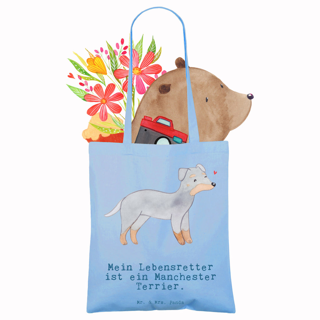 Tragetasche Manchester Terrier Lebensretter Beuteltasche, Beutel, Einkaufstasche, Jutebeutel, Stoffbeutel, Tasche, Shopper, Umhängetasche, Strandtasche, Schultertasche, Stofftasche, Tragetasche, Badetasche, Jutetasche, Einkaufstüte, Laptoptasche, Hund, Hunderasse, Rassehund, Hundebesitzer, Geschenk, Tierfreund, Schenken, Welpe, Manchester Terrier