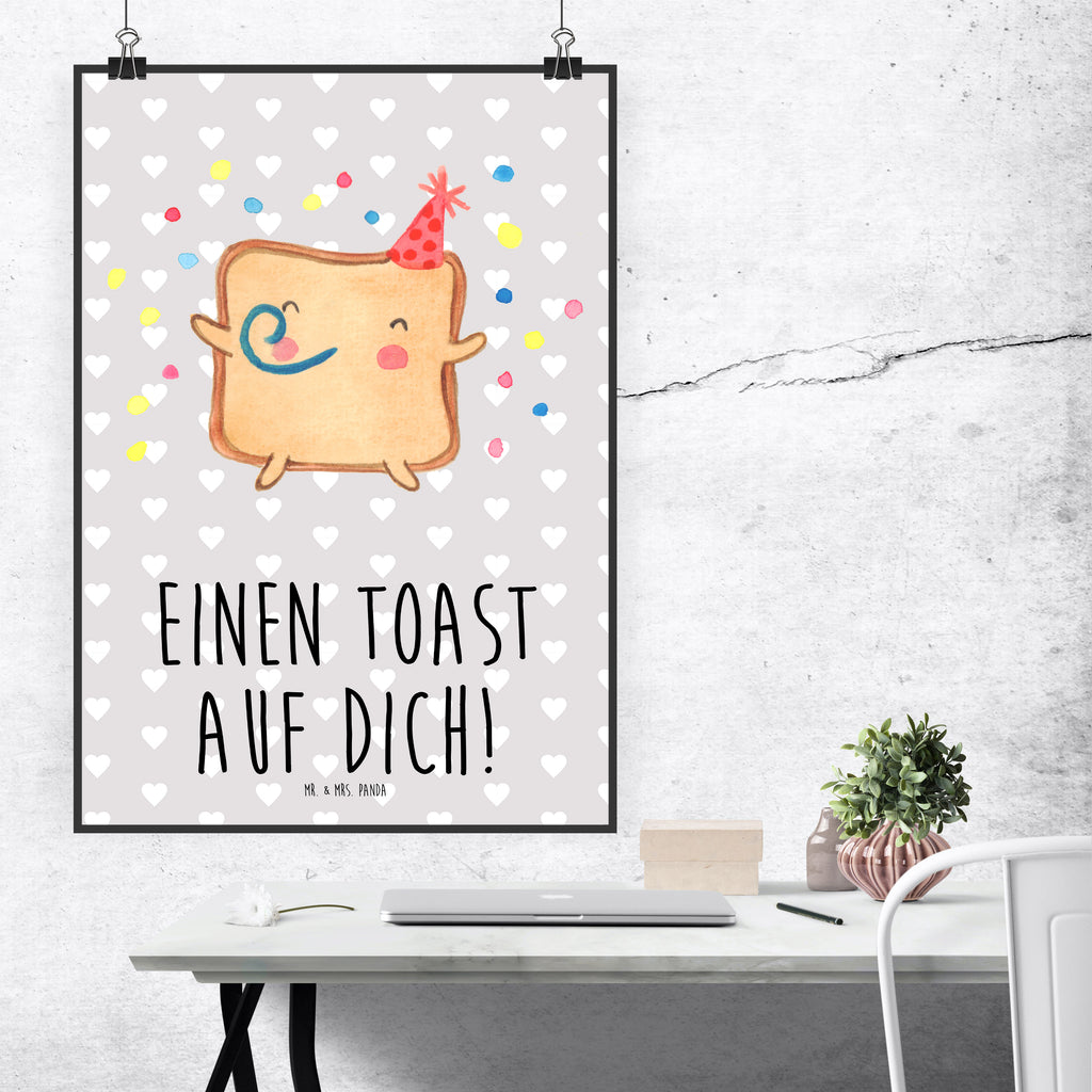 Poster Toast Party Poster, Wandposter, Bild, Wanddeko, Küchenposter, Kinderposter, Wanddeko Bild, Raumdekoration, Wanddekoration, Handgemaltes Poster, Mr. & Mrs. Panda Poster, Designposter, Kunstdruck, Posterdruck, Liebe, Partner, Freund, Freundin, Ehemann, Ehefrau, Heiraten, Verlobung, Heiratsantrag, Liebesgeschenk, Jahrestag, Hocheitstag, Valentinstag, Geschenk für Frauen, Hochzeitstag, Mitbringsel, Geschenk für Freundin, Geschenk für Partner, Liebesbeweis, für Männer, für Ehemann