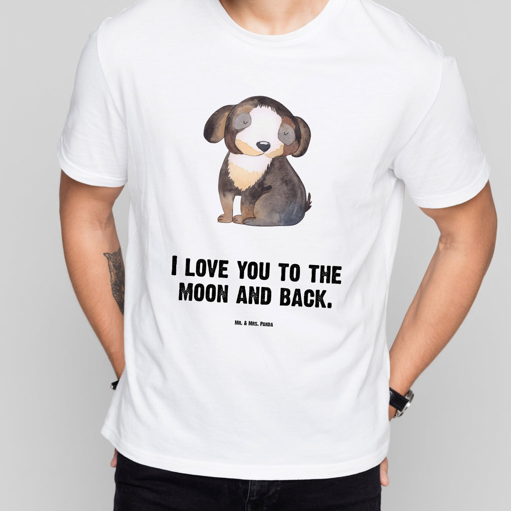 T-Shirt Standard Hund entspannt T-Shirt, Shirt, Tshirt, Lustiges T-Shirt, T-Shirt mit Spruch, Party, Junggesellenabschied, Jubiläum, Geburstag, Herrn, Damen, Männer, Frauen, Schlafshirt, Nachthemd, Sprüche, Hund, Hundemotiv, Haustier, Hunderasse, Tierliebhaber, Hundebesitzer, schwarzer Hund, Hundeliebe, Liebe, Hundeglück