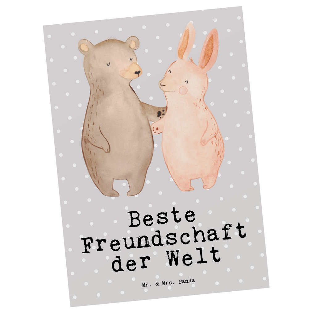 Postkarte Hase Beste Freundschaft der Welt Postkarte, Karte, Geschenkkarte, Grußkarte, Einladung, Ansichtskarte, Geburtstagskarte, Einladungskarte, Dankeskarte, Ansichtskarten, Einladung Geburtstag, Einladungskarten Geburtstag, für, Dankeschön, Geschenk, Schenken, Geburtstag, Geburtstagsgeschenk, Geschenkidee, Danke, Bedanken, Mitbringsel, Freude machen, Geschenktipp, Freundschaft, Freunde, Freunde fürs Leben, best friends, Freundin, Freund, Clique, Kumpel, bae, bff