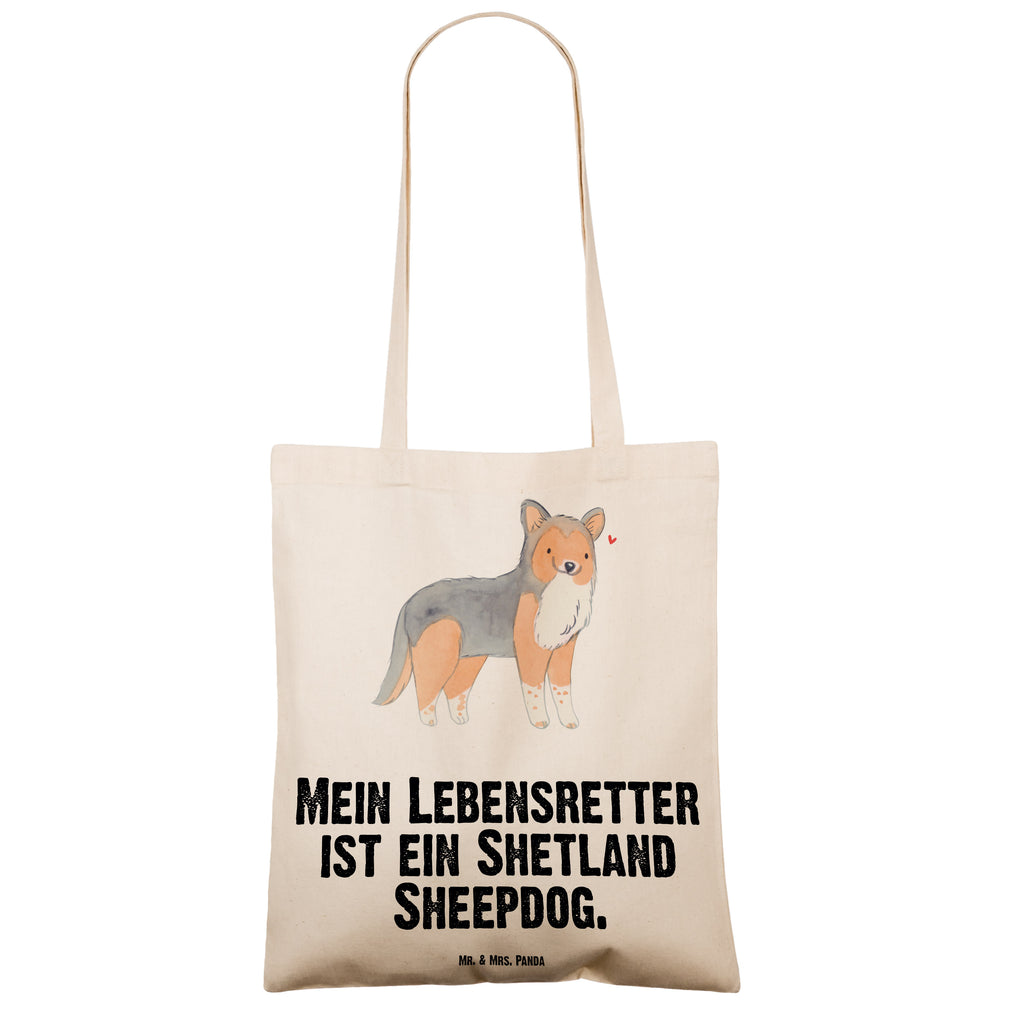 Tragetasche Shetland Sheepdog Lebensretter Beuteltasche, Beutel, Einkaufstasche, Jutebeutel, Stoffbeutel, Tasche, Shopper, Umhängetasche, Strandtasche, Schultertasche, Stofftasche, Tragetasche, Badetasche, Jutetasche, Einkaufstüte, Laptoptasche, Hund, Hunderasse, Rassehund, Hundebesitzer, Geschenk, Tierfreund, Schenken, Welpe, Shetland Sheepdog, Sheltie