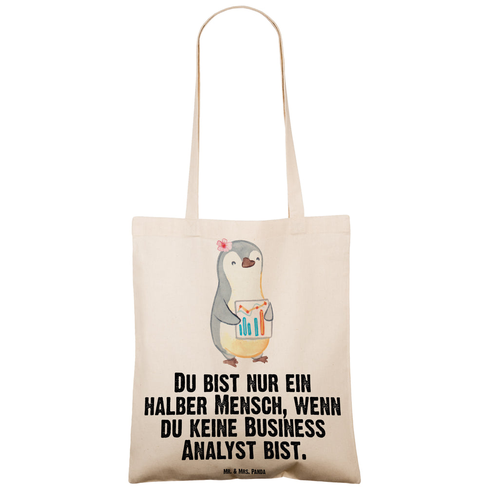 Tragetasche Business Analyst mit Herz Beuteltasche, Beutel, Einkaufstasche, Jutebeutel, Stoffbeutel, Tasche, Shopper, Umhängetasche, Strandtasche, Schultertasche, Stofftasche, Tragetasche, Badetasche, Jutetasche, Einkaufstüte, Laptoptasche, Beruf, Ausbildung, Jubiläum, Abschied, Rente, Kollege, Kollegin, Geschenk, Schenken, Arbeitskollege, Mitarbeiter, Firma, Danke, Dankeschön