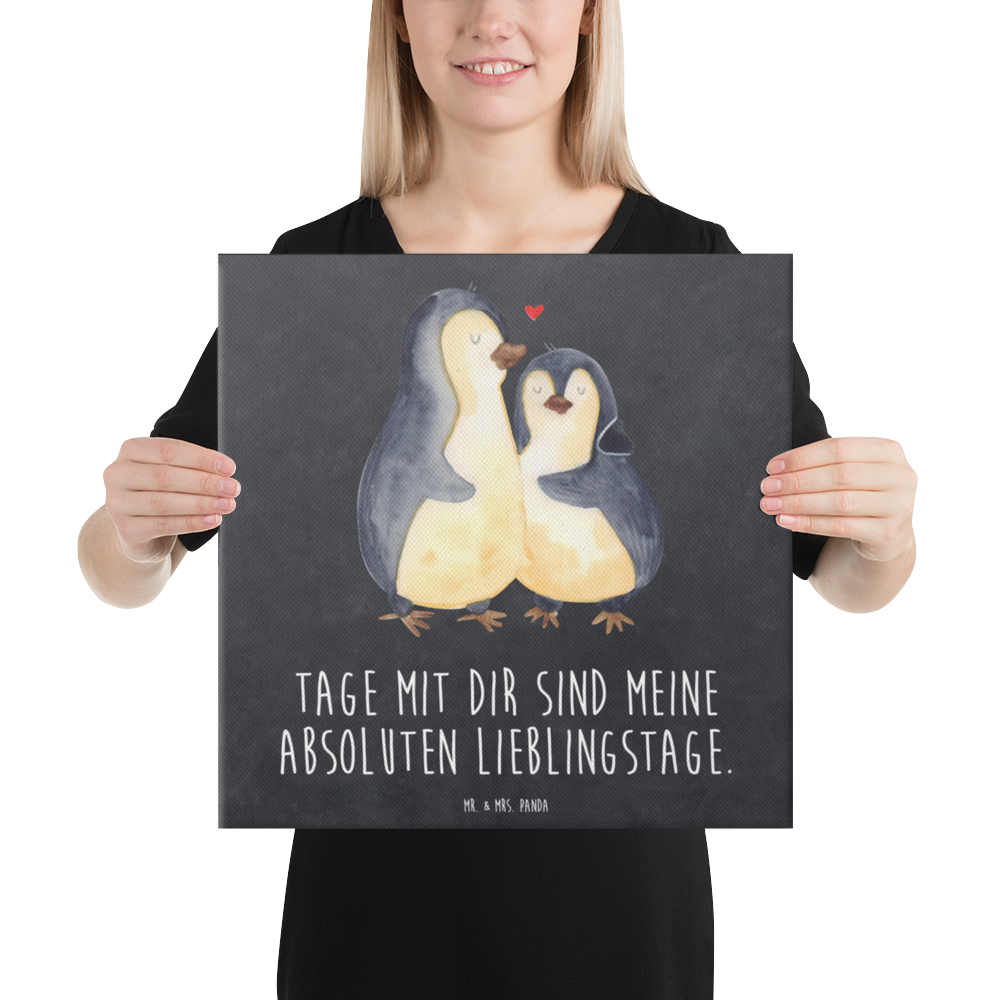 Leinwand Bild Pinguin umarmend Leinwand, Bild, Kunstdruck, Wanddeko, Dekoration, Pinguin, Liebe, Liebespaar, Liebesbeweis, Liebesgeschenk, Verlobung, Jahrestag, Hochzeitstag, Hochzeit, Hochzeitsgeschenk