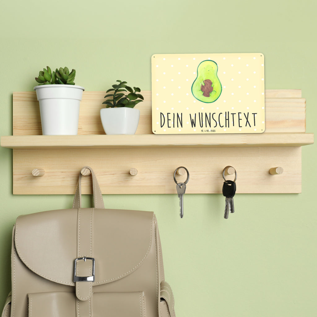 Personalisiertes Blechschild Avocado Kern Blechschild, Metallschild, Geschenk Schild, Schild, Magnet-Metall-Schild, Deko Schild, Wandschild, Wand-Dekoration, Türschild, Avocado, Veggie, Vegan, Gesund, Avokado, Avocadokern, Kern, Pflanze, Spruch Leben