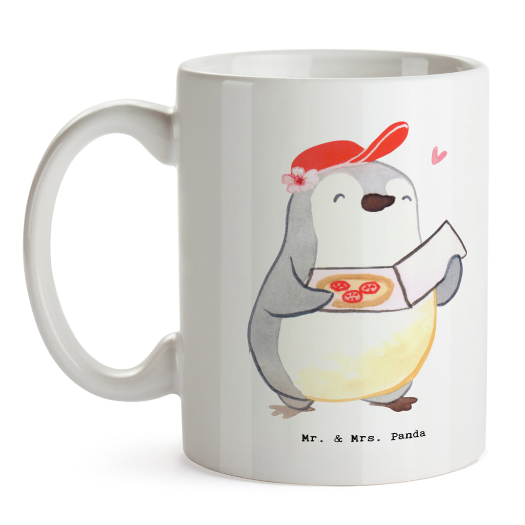 Tasse Pizzabäckerin mit Herz Tasse, Kaffeetasse, Teetasse, Becher, Kaffeebecher, Teebecher, Keramiktasse, Porzellantasse, Büro Tasse, Geschenk Tasse, Tasse Sprüche, Tasse Motive, Kaffeetassen, Tasse bedrucken, Designer Tasse, Cappuccino Tassen, Schöne Teetassen, Beruf, Ausbildung, Jubiläum, Abschied, Rente, Kollege, Kollegin, Geschenk, Schenken, Arbeitskollege, Mitarbeiter, Firma, Danke, Dankeschön, Lieferdienstmitarbeiterin, Pizzabäckerin, Pizzabotin, Pizzabringdienst, Lieferbringdienst