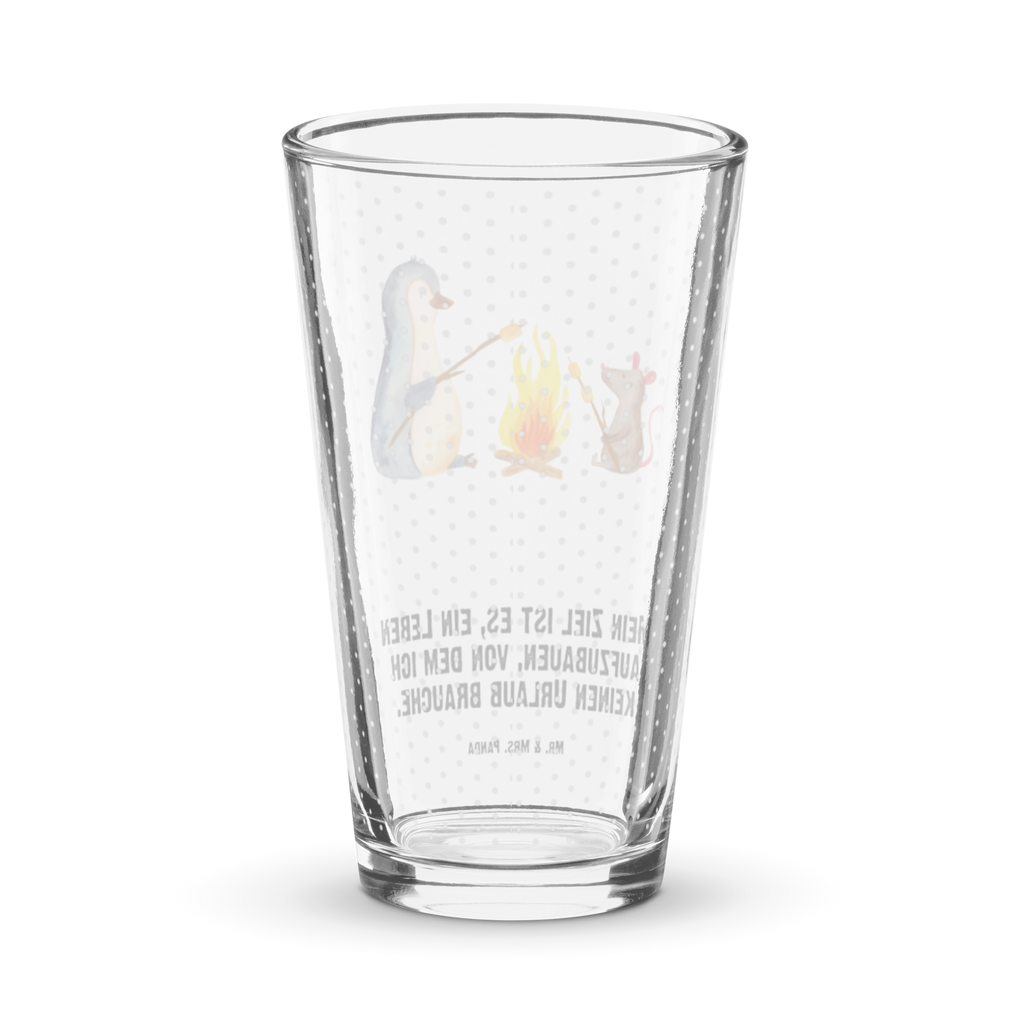 Premium Trinkglas Pinguin Lagerfeuer Trinkglas, Glas, Pint Glas, Bierglas, Cocktail Glas, Wasserglas, Pinguin, Maus, Pinguine, Lagerfeuer, Leben, Arbeit, Job, Motivation, Büro, Büroalltag, Lebensspruch, Lebensmotivation, Neustart, Liebe, grillen, Feuer, Marshmallows