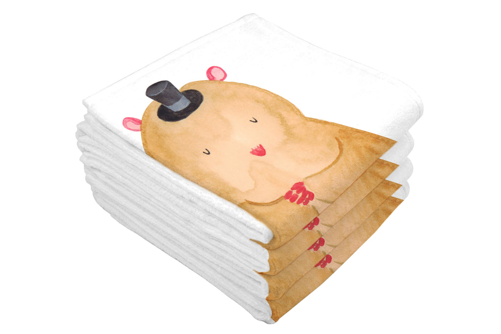 Handtuch Hamster Hut Handtuch, Badehandtuch, Badezimmer, Handtücher, groß, Kinder, Baby, Tiermotive, Gute Laune, lustige Sprüche, Tiere, Hamster, Hut, Magier, Zylinder, Zwerghamster, Zauberer