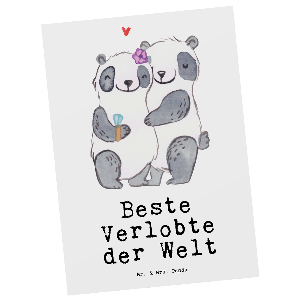 Postkarte Panda Beste Verlobte der Welt Postkarte, Karte, Geschenkkarte, Grußkarte, Einladung, Ansichtskarte, Geburtstagskarte, Einladungskarte, Dankeskarte, Ansichtskarten, Einladung Geburtstag, Einladungskarten Geburtstag, für, Dankeschön, Geschenk, Schenken, Geburtstag, Geburtstagsgeschenk, Geschenkidee, Danke, Bedanken, Mitbringsel, Freude machen, Geschenktipp, Verlobte, Verloben, Verlobung, Traumfrau, Frau, Freundin, Ehefrau, Zukünftige, Hochzeit, Ehe