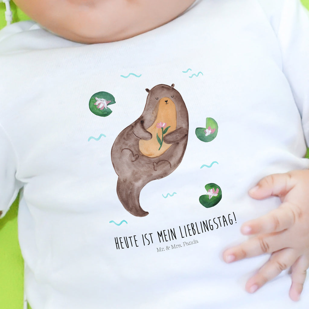 Organic Baby Shirt Otter Seerose Baby T-Shirt, Jungen Baby T-Shirt, Mädchen Baby T-Shirt, Shirt, Otter, Fischotter, Seeotter, Otter Seeotter See Otter