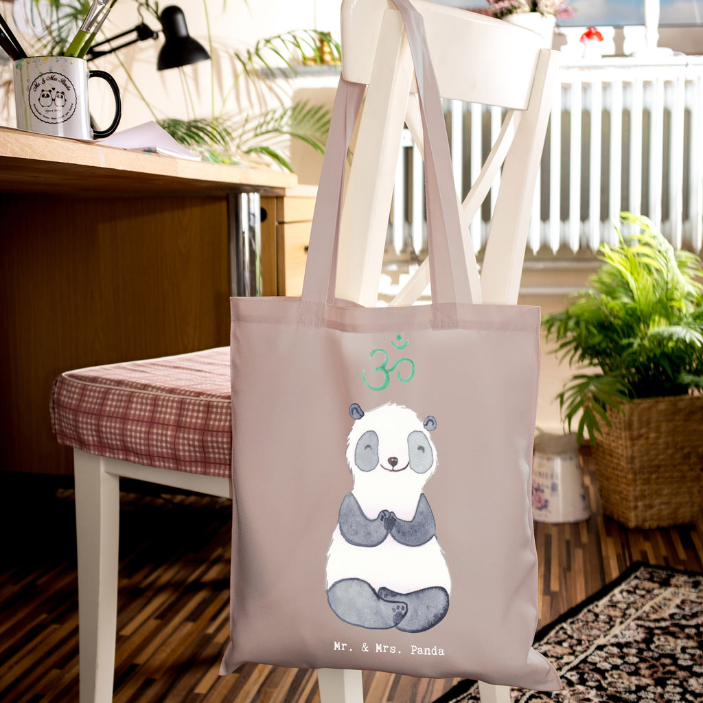 Tragetasche Panda Meditieren Medizin Beuteltasche, Beutel, Einkaufstasche, Jutebeutel, Stoffbeutel, Tasche, Shopper, Umhängetasche, Strandtasche, Schultertasche, Stofftasche, Tragetasche, Badetasche, Jutetasche, Einkaufstüte, Laptoptasche, Geschenk, Sport, Sportart, Hobby, Schenken, Danke, Dankeschön, Auszeichnung, Gewinn, Sportler, Meditieren, Meditation, Meditationskurs