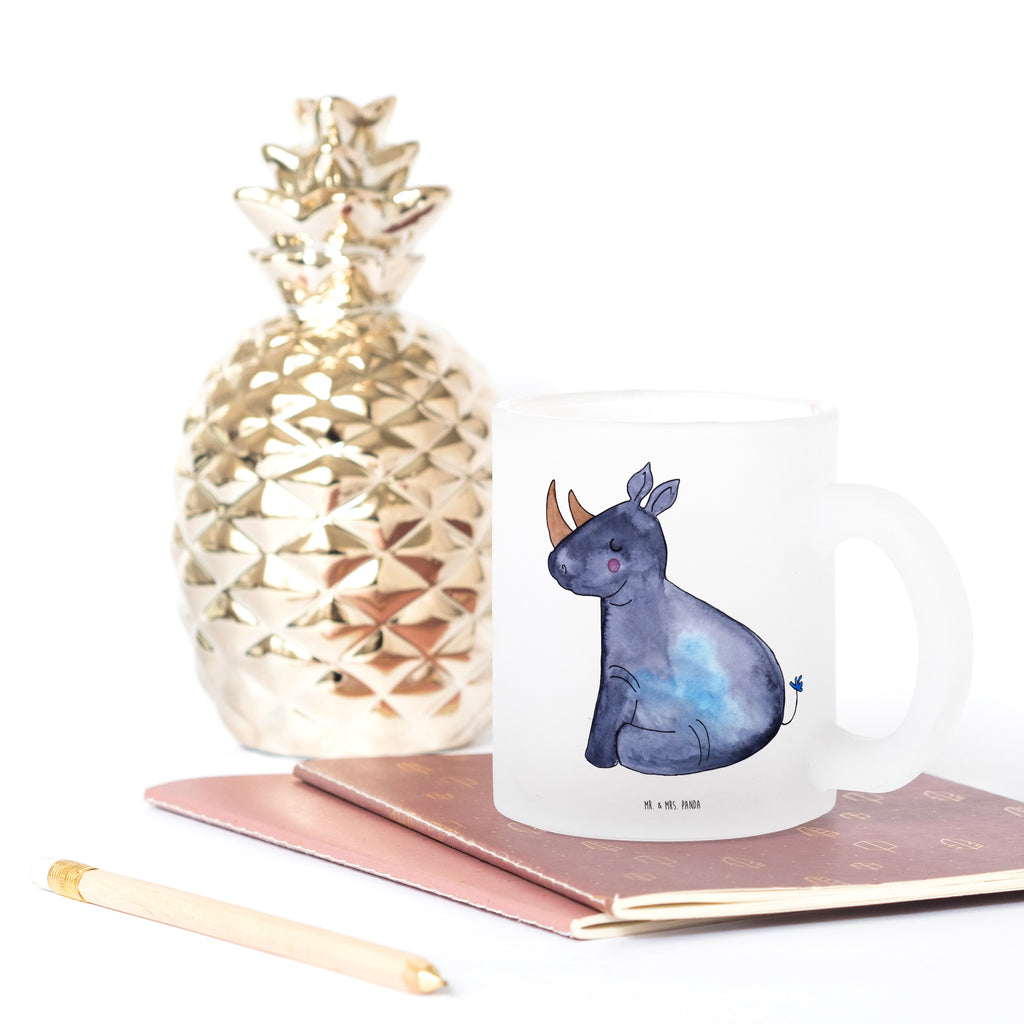 Teetasse Einhorn Nashorn Teetasse, Teeglas, Teebecher, Tasse mit Henkel, Tasse, Glas Teetasse, Teetasse aus Glas, Einhorn, Einhörner, Einhorn Deko, Pegasus, Unicorn, Regenbogen, witzig, lustig, Zoo, Glitzer, Einhornpower, Erwachsenwerden, Nashorn, Nashörner