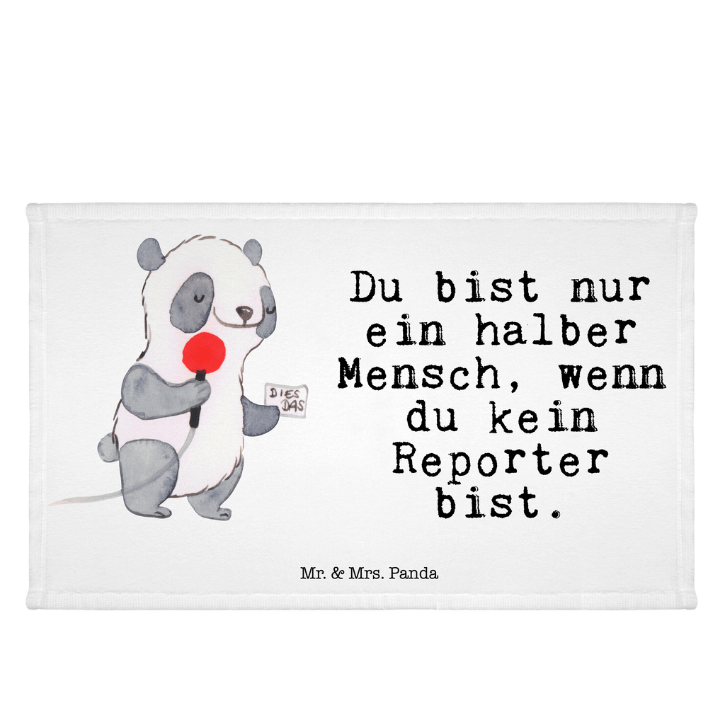 Handtuch Reporter mit Herz Gästetuch, Reisehandtuch, Sport Handtuch, Frottier, Kinder Handtuch, Beruf, Ausbildung, Jubiläum, Abschied, Rente, Kollege, Kollegin, Geschenk, Schenken, Arbeitskollege, Mitarbeiter, Firma, Danke, Dankeschön