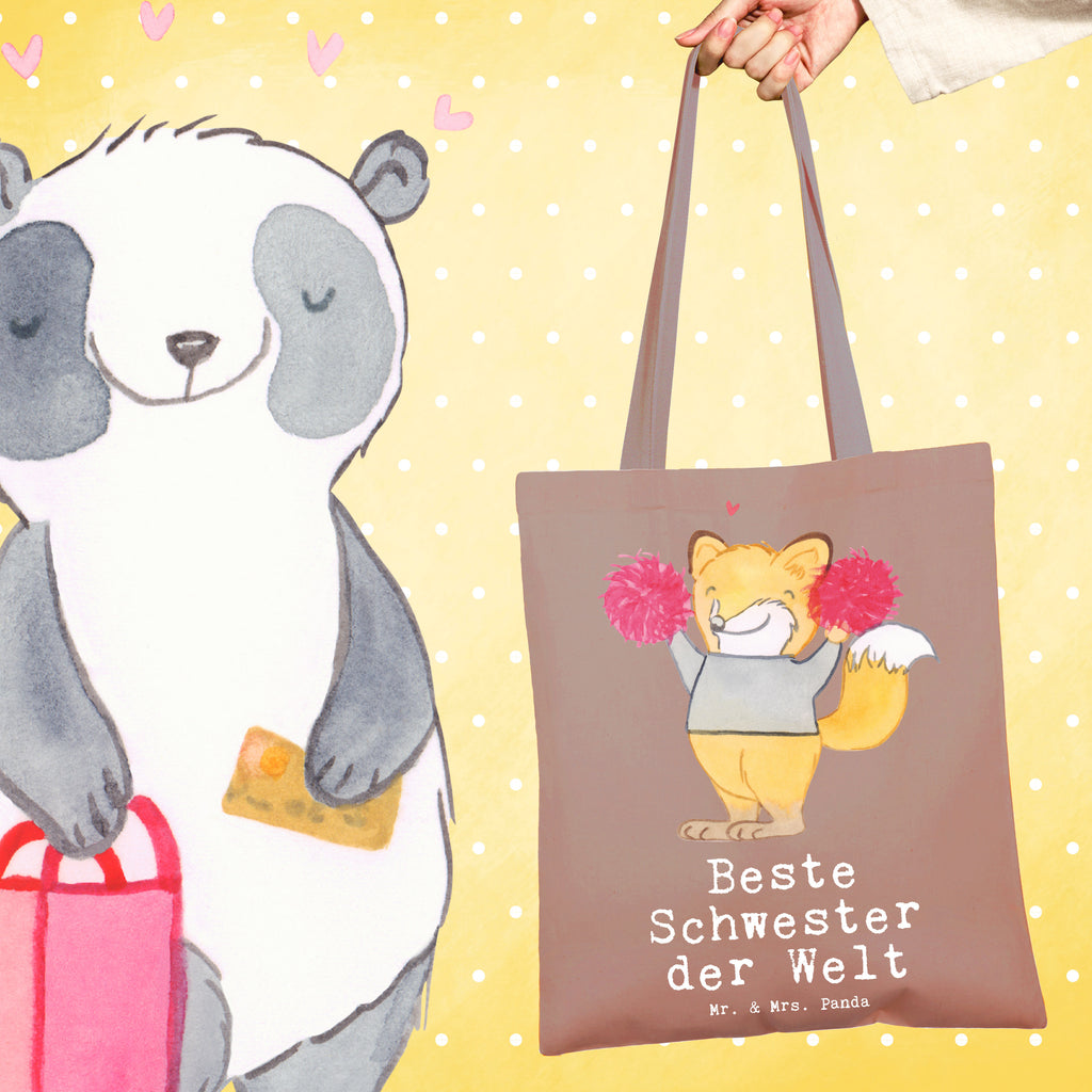 Tragetasche Fuchs Beste Schwester der Welt Beuteltasche, Beutel, Einkaufstasche, Jutebeutel, Stoffbeutel, Tasche, Shopper, Umhängetasche, Strandtasche, Schultertasche, Stofftasche, Tragetasche, Badetasche, Jutetasche, Einkaufstüte, Laptoptasche, für, Dankeschön, Geschenk, Schenken, Geburtstag, Geburtstagsgeschenk, Geschenkidee, Danke, Bedanken, Mitbringsel, Freude machen, Geschenktipp, Schwester, Geschwister, Schwesterherz, Sister, Familie, Kleinigkeit, Beste, Tochter