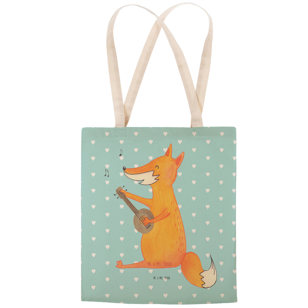 Einkaufstasche Fuchs Gitarre Tragetasche, Tasche, Beutel, Stofftasche, Baumwolltasche, Umhängetasche, Shopper, Einkaufstasche, Beuteltasche, Fuchs, Füchse, Geschenk Musiker, Musik Spruch, Musikerin, Sänger, Sängerin, Gitarre