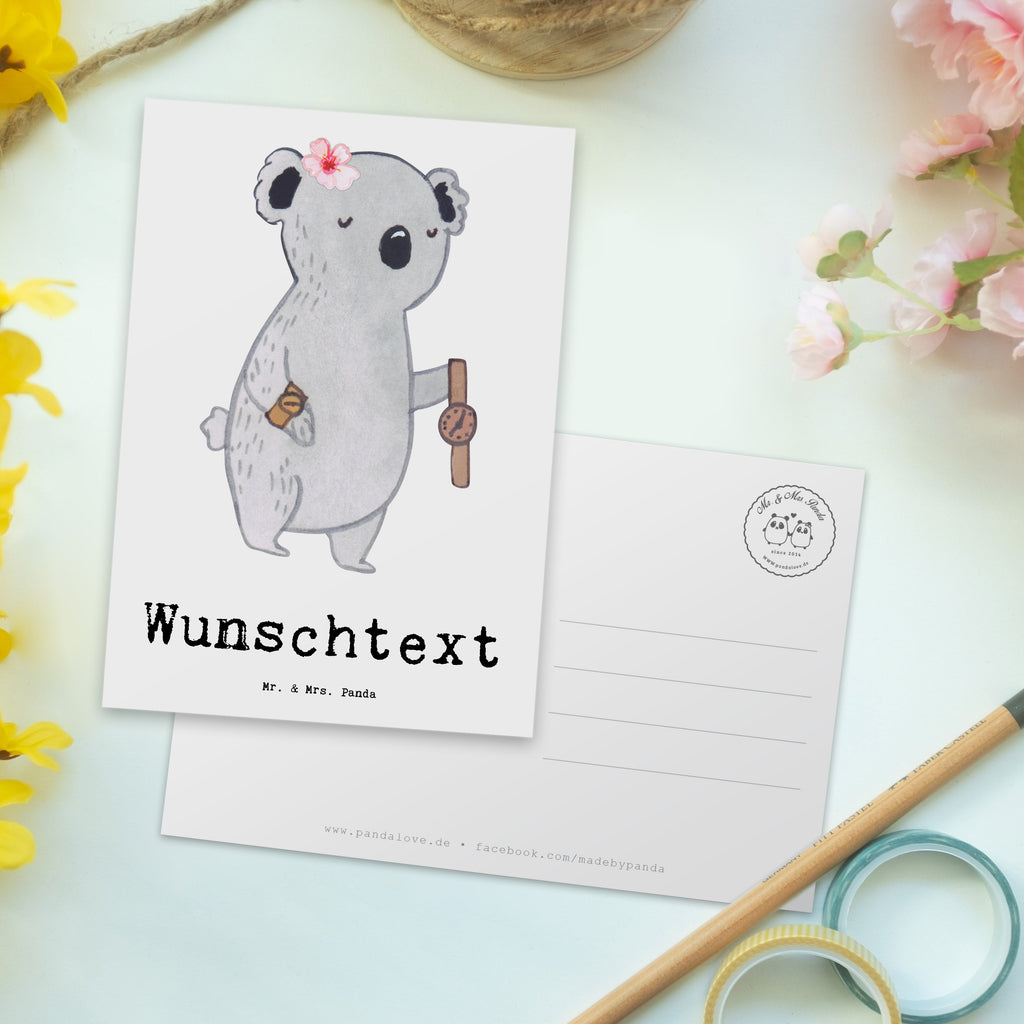 Personalisierte Postkarte Uhrmacherin mit Herz Postkarte mit Namen, Postkarte bedrucken, Postkarte mit Wunschtext, Postkarte personalisierbar, Geschenkkarte mit Namen, Grußkarte mit Namen, Karte mit Namen, Einladung mit Namen, Ansichtskarte mit Namen, Geschenkkarte mit Wunschtext, Grußkarte mit Wunschtext, Karte mit Wunschtext, Einladung mit Wunschtext, Ansichtskarte mit Wunschtext, Beruf, Ausbildung, Jubiläum, Abschied, Rente, Kollege, Kollegin, Geschenk, Schenken, Arbeitskollege, Mitarbeiter, Firma, Danke, Dankeschön