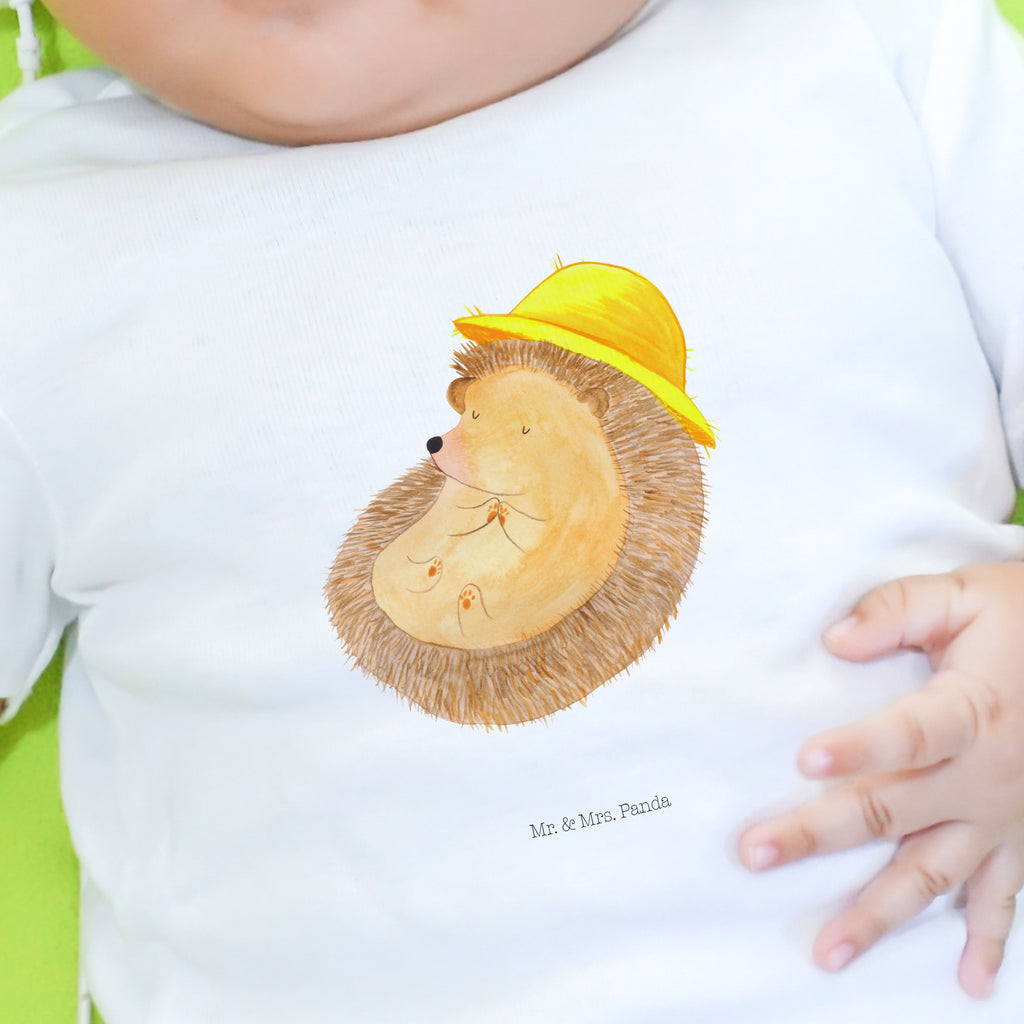 Organic Baby Shirt Igel Beten Baby T-Shirt, Jungen Baby T-Shirt, Mädchen Baby T-Shirt, Shirt, Tiermotive, Gute Laune, lustige Sprüche, Tiere, Igel, Igel mit Hut, Sonnenhut, Gott, Amen, beten, Leben, Dankbarkeit, Dankbar sein, dankbar, genießen