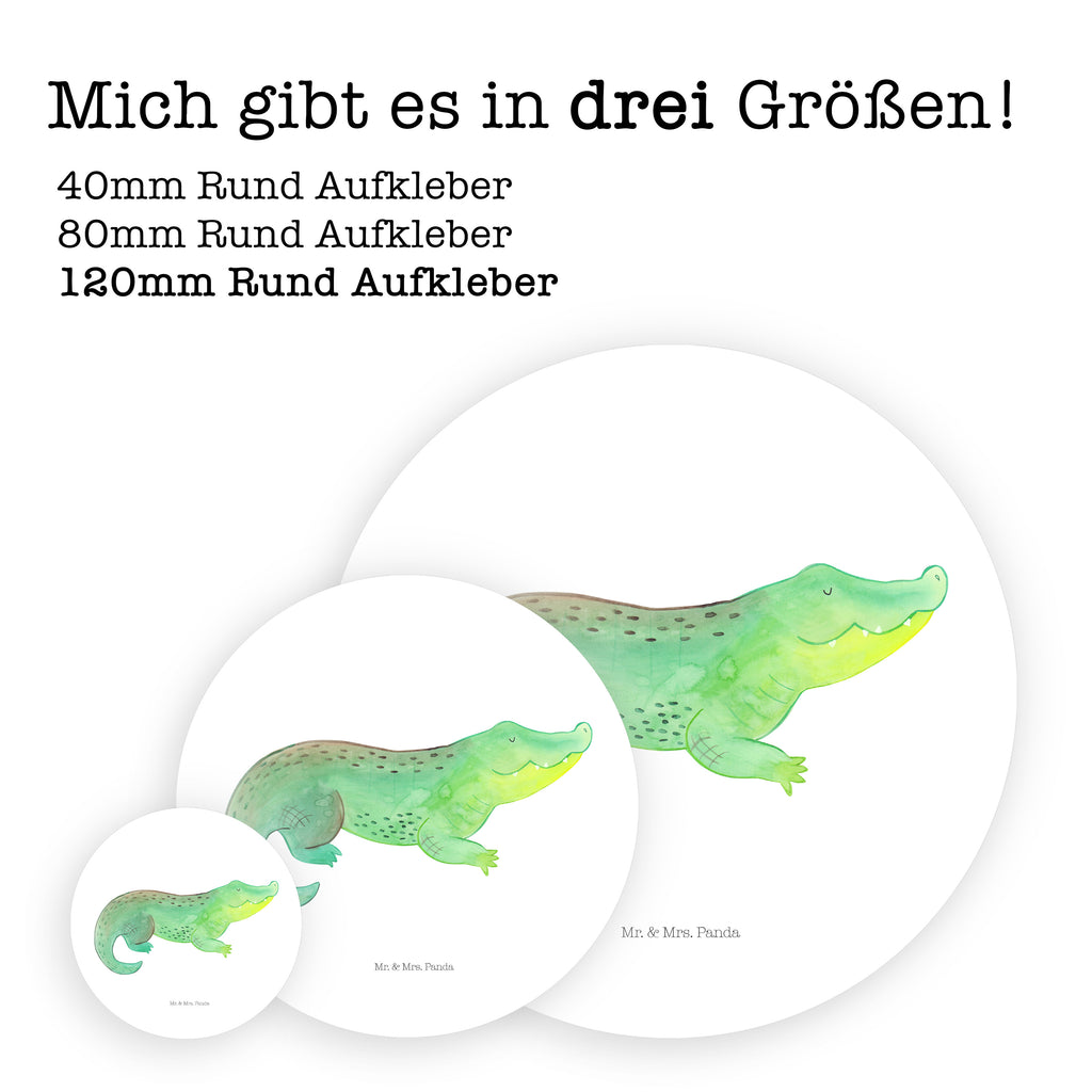 Rund Aufkleber Krokodil Sticker, Aufkleber, Etikett, Meerestiere, Meer, Urlaub, Krokodil, Krokodile, verrückt sein, spontan sein, Abenteuerlust, Reiselust, Freundin, beste Freundin, Lieblingsmensch