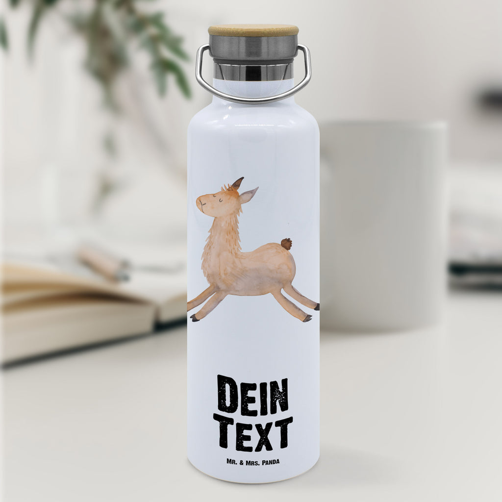 Personalisierte Trinkflasche Lama springend Personalisierte Trinkflasche, Trinkflasche mit Namen, Trinkflasche bedrucken, Flasche personalisiert, Trinkflasch mit Aufdruck, Trinkflasche Werbegeschenk, Namensaufdruck Trinkflasche, Sportflasche personalisiert, Trinkflasche Sport, Lama, Alpaka, Lamas, Lieblingstag, Happy day, fröhlich, Glück, Freundin, Liebeskummer, Neustart, guten Morgen, Start, Prüfung, Abitur