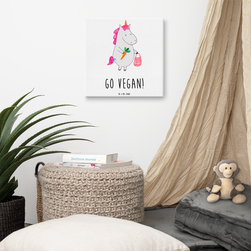 Leinwand Bild Einhorn Vegan Leinwand, Bild, Kunstdruck, Wanddeko, Dekoration, Einhorn, Einhörner, Einhorn Deko, Pegasus, Unicorn, vegan, Gesund leben, Vegetariar, Rohkost, Gesund essen, Veganismus, Veganer