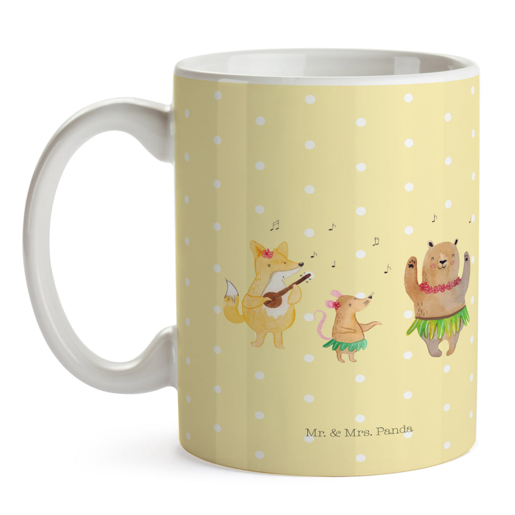 Tasse Waldtiere Aloha Tasse, Kaffeetasse, Teetasse, Becher, Kaffeebecher, Teebecher, Keramiktasse, Porzellantasse, Büro Tasse, Geschenk Tasse, Tasse Sprüche, Tasse Motive, Kaffeetassen, Tasse bedrucken, Designer Tasse, Cappuccino Tassen, Schöne Teetassen, Tiermotive, Gute Laune, lustige Sprüche, Tiere, Wald, Waldtiere, Musik, Aloha, Bär, Hase, Igel, Tanzen, Leben, Lachen