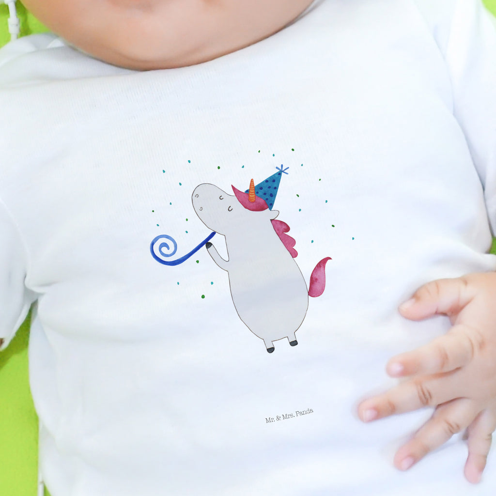 Organic Baby Shirt Einhorn Party Baby T-Shirt, Jungen Baby T-Shirt, Mädchen Baby T-Shirt, Shirt, Einhorn, Einhörner, Einhorn Deko, Pegasus, Unicorn, Glitzer, Konfetti, Party, Geburtstag, Feier, Fest, Alkohol, Disco, Club