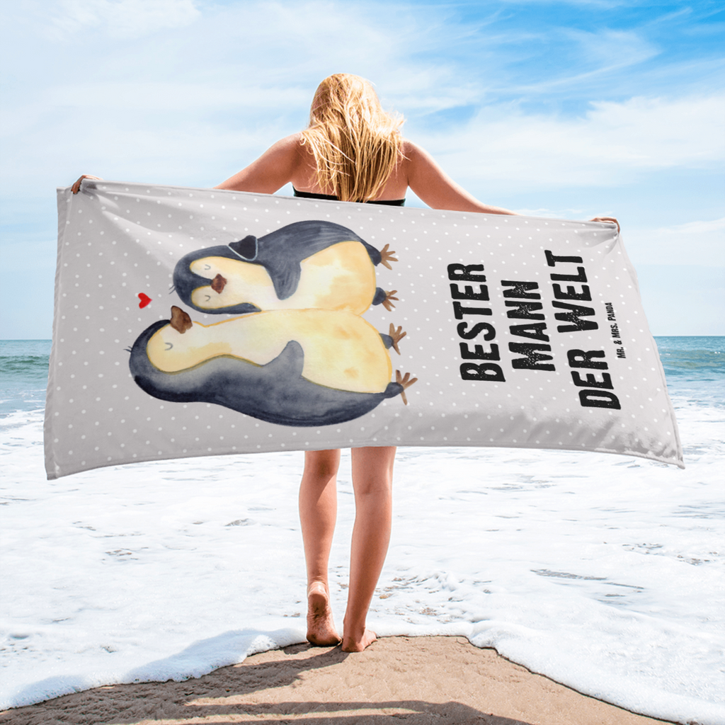 XL Badehandtuch Pinguin Bester Mann der Welt Handtuch, Badetuch, Duschtuch, Strandtuch, Saunatuch, für, Dankeschön, Geschenk, Schenken, Geburtstag, Geburtstagsgeschenk, Geschenkidee, Danke, Bedanken, Mitbringsel, Freude machen, Geschenktipp, Ehemann, Beste, Mann, Partner, Freund, Traummann, Liebling, Ehepartner, Ehe, Gatte, Lebensgefährte, Bräutigam, Kleinigkeit