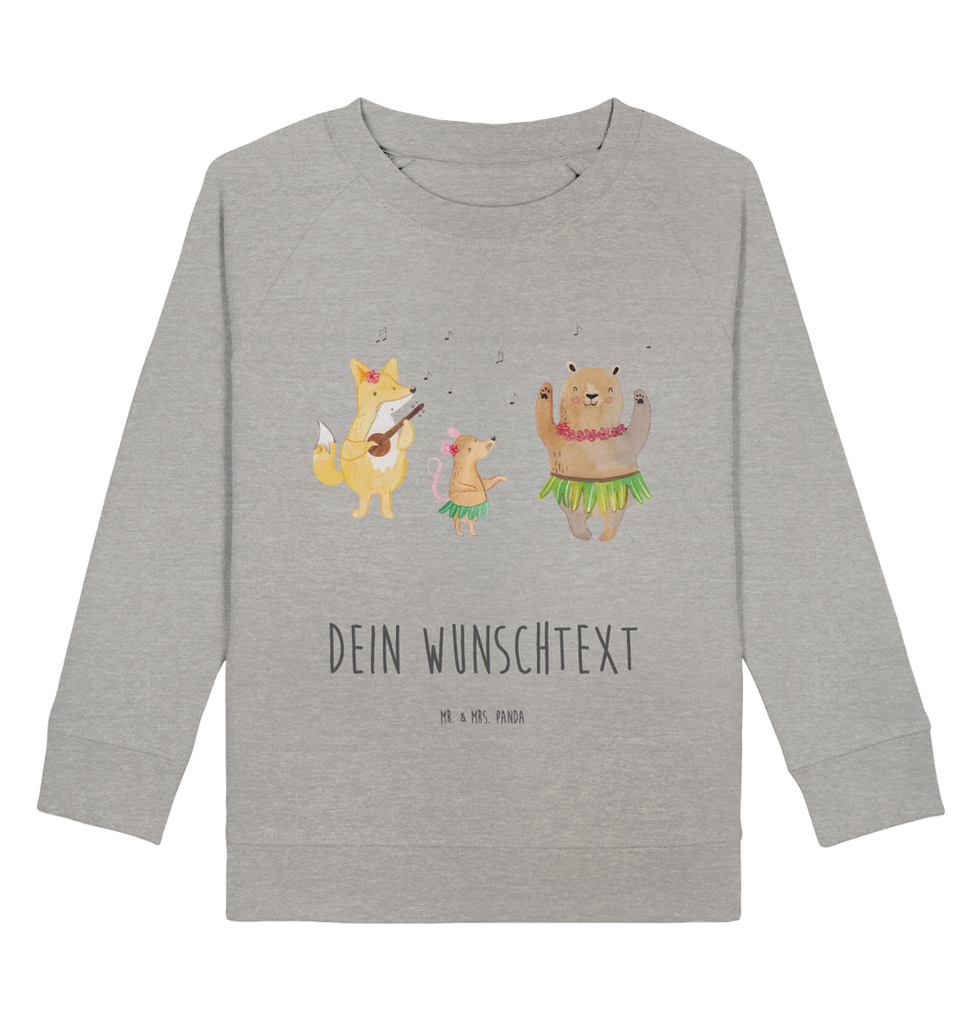 Personalisierter Kinder Pullover Waldtiere Aloha Personalisierter Kinder Pullover, Personalisiertes Kinder Sweatshirt, Jungen, Mädchen, Tiermotive, Gute Laune, lustige Sprüche, Tiere, Wald, Waldtiere, Musik, Aloha, Bär, Hase, Igel, Tanzen, Leben, Lachen