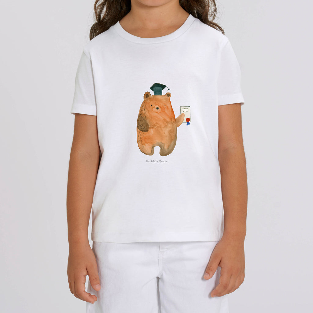 Organic Kinder T-Shirt Bär Prüfung Kinder T-Shirt, Kinder T-Shirt Mädchen, Kinder T-Shirt Jungen, Bär, Teddy, Teddybär, Abitur, Prüfungen, Prüfung bestanden, Abschluss, Zeugnis, Abschlusszeugnis