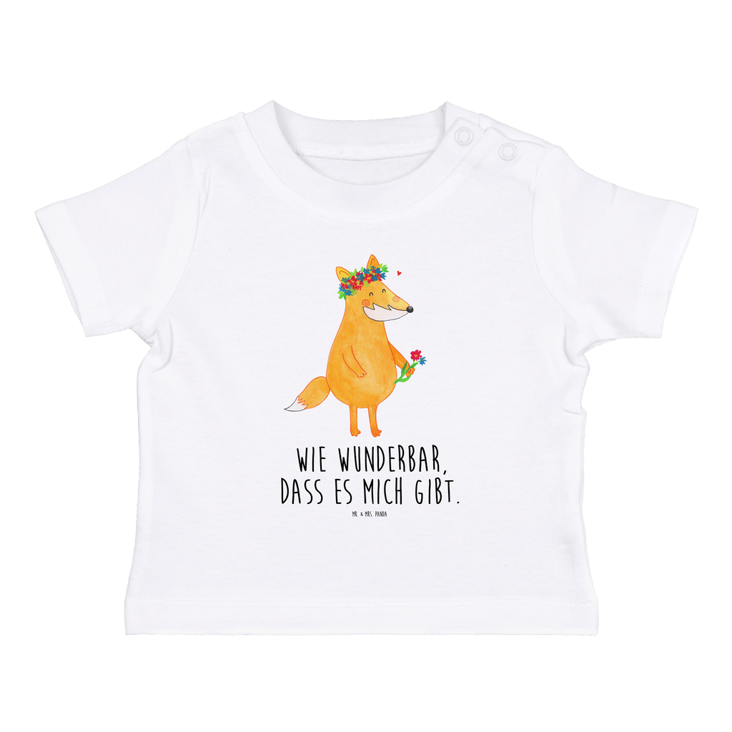 Organic Baby Shirt Fuchs Blumen Baby T-Shirt, Jungen Baby T-Shirt, Mädchen Baby T-Shirt, Shirt, Fuchs, Füchse, Fox, Liebe, Freundin, Fuchsmädchen, Blumenmädchen, Freundinnen, Liebesbeweis, Blume, Blumen, Motivation, Freude, ich, mich, Selbstliebe