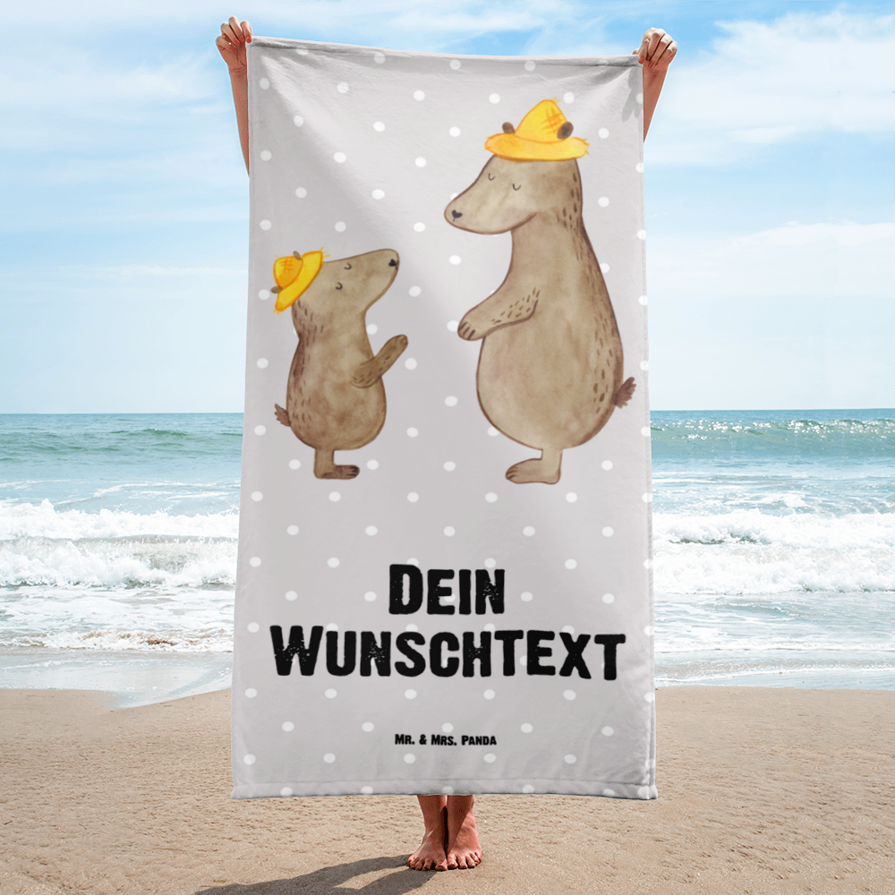 Handtuch mit Namen Bären mit Hut Personalisiertes Badehandtuch, Handtuch personalisiert, Handtuch mit Namen, Badetuch personalisiert, Handtuch bedrucken, Saunatuch mit Namen, Handtuch Geschenk, Familie, Vatertag, Muttertag, Bruder, Schwester, Mama, Papa, Oma, Opa, Bär, Bären, Vater, Papi, Paps, Dad, Daddy, Lieblingsmensch, Sohn, Söhne, Kind, Kinder, Vater-Sohn, Family, Vorbild