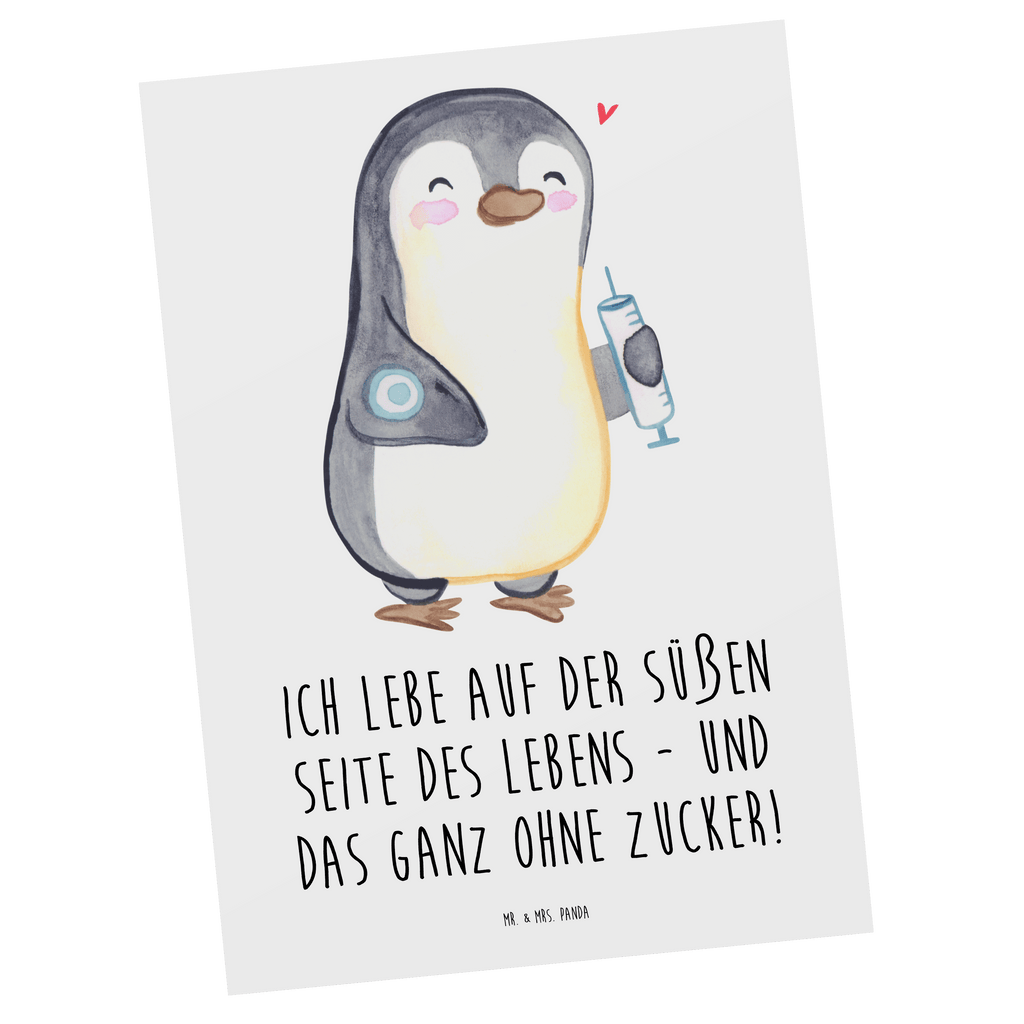 Postkarte Pinguin Diabetes Postkarte, Karte, Geschenkkarte, Grußkarte, Einladung, Ansichtskarte, Geburtstagskarte, Einladungskarte, Dankeskarte, Ansichtskarten, Einladung Geburtstag, Einladungskarten Geburtstag, Pinguin, Diabetes, Diabetes Mellitus, Zuckerkrankheit