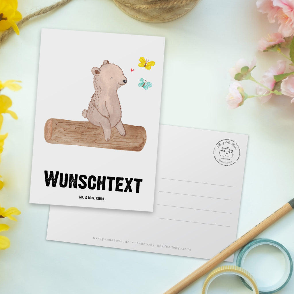 Personalisierte Postkarte Bär Naturliebhaber Postkarte mit Namen, Postkarte bedrucken, Postkarte mit Wunschtext, Postkarte personalisierbar, Geschenkkarte mit Namen, Grußkarte mit Namen, Karte mit Namen, Einladung mit Namen, Ansichtskarte mit Namen, Geschenkkarte mit Wunschtext, Grußkarte mit Wunschtext, Karte mit Wunschtext, Einladung mit Wunschtext, Ansichtskarte mit Wunschtext, Geschenk, Sport, Sportart, Hobby, Schenken, Danke, Dankeschön, Auszeichnung, Gewinn, Sportler, Naturliebhaber, Outdoor, Wandern, Nature Lover