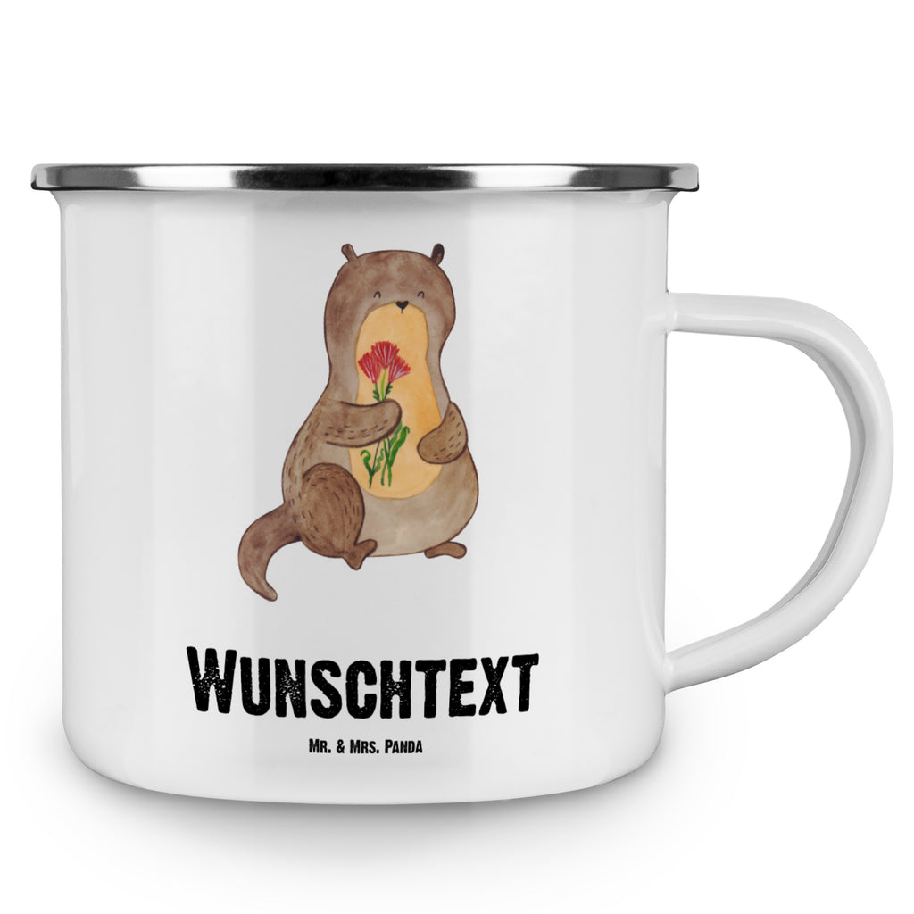 Personalisierte Emaille Tasse Otter Blumenstrauß Emaille Tasse personalisiert, Emaille Tasse mit Namen, Campingtasse personalisiert, Namenstasse, Campingtasse bedrucken, Campinggeschirr personalsisert, tasse mit namen, personalisierte tassen, personalisierte tasse, tasse selbst gestalten, tasse bedrucken, tassen bedrucken, Otter, Fischotter, Seeotter, Otter Seeotter See Otter