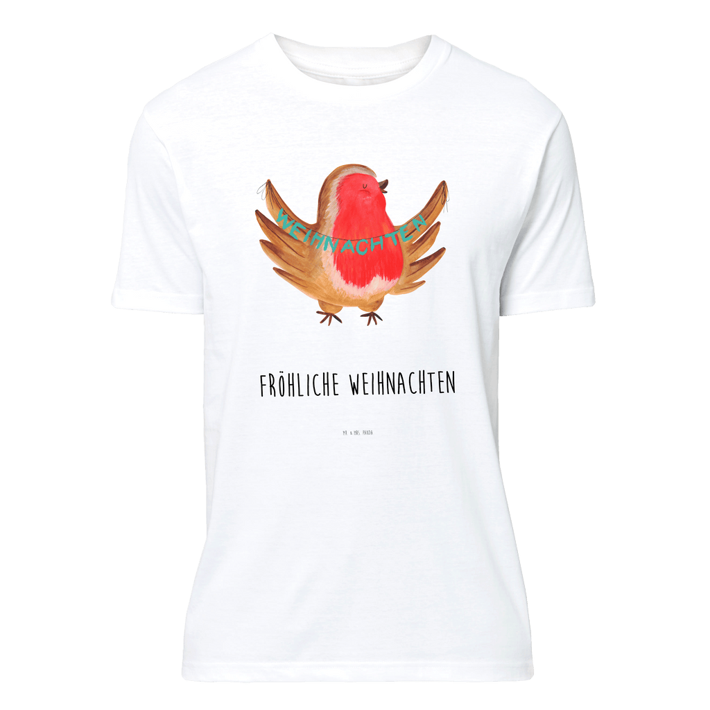 T-Shirt Standard Rotkehlchen Weihnachten T-Shirt, Shirt, Tshirt, Lustiges T-Shirt, T-Shirt mit Spruch, Party, Junggesellenabschied, Jubiläum, Geburstag, Herrn, Damen, Männer, Frauen, Schlafshirt, Nachthemd, Sprüche, Winter, Weihnachten, Weihnachtsdeko, Nikolaus, Advent, Heiligabend, Wintermotiv, Frohe Weihnachten, Weihnachtsmotiv, Weihnachtsgruß, Vogel, xmas