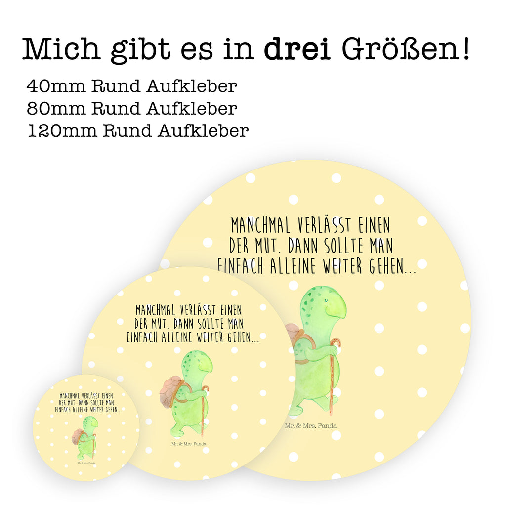 Rund Aufkleber Schildkröte Wanderer Sticker, Aufkleber, Etikett, Kinder, rund, Schildkröte, Schildkröten, Motivation, Motivationsspruch, Motivationssprüche, Neuanfang