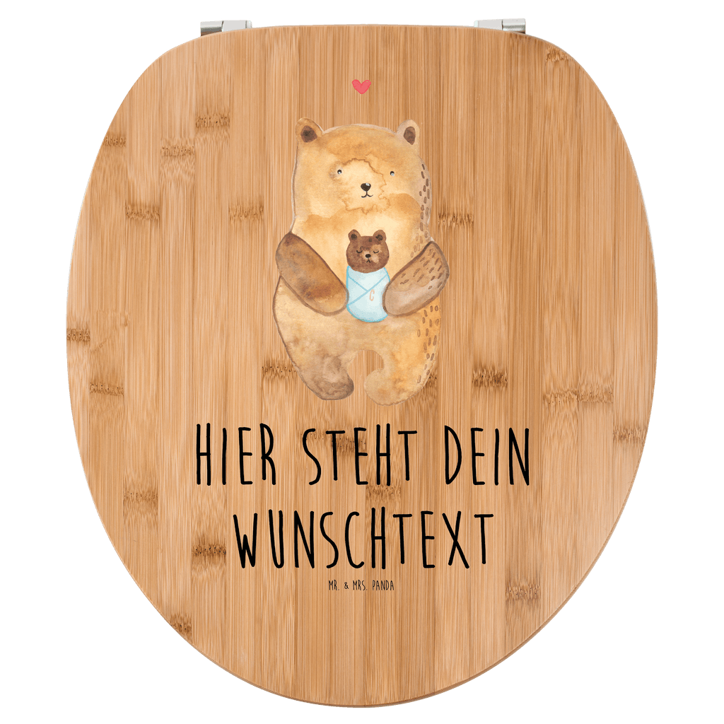 Personalisierter WC Sitz Motiv Bär mit Baby Personalisierte Klobrille, Personalisierter Klodeckel, Personalisierter Toilettendeckel, Personalisierter WC-Sitz, Toilettendeckel mit Namen, WC Sitz mit Namen, Bär, Teddy, Teddybär, Eltern, Mutter, Baby, Taufe, Geburt, Nichte, Neffe, Enkel, Enkelin, Täufling, Geburtstag, Glückwunsch